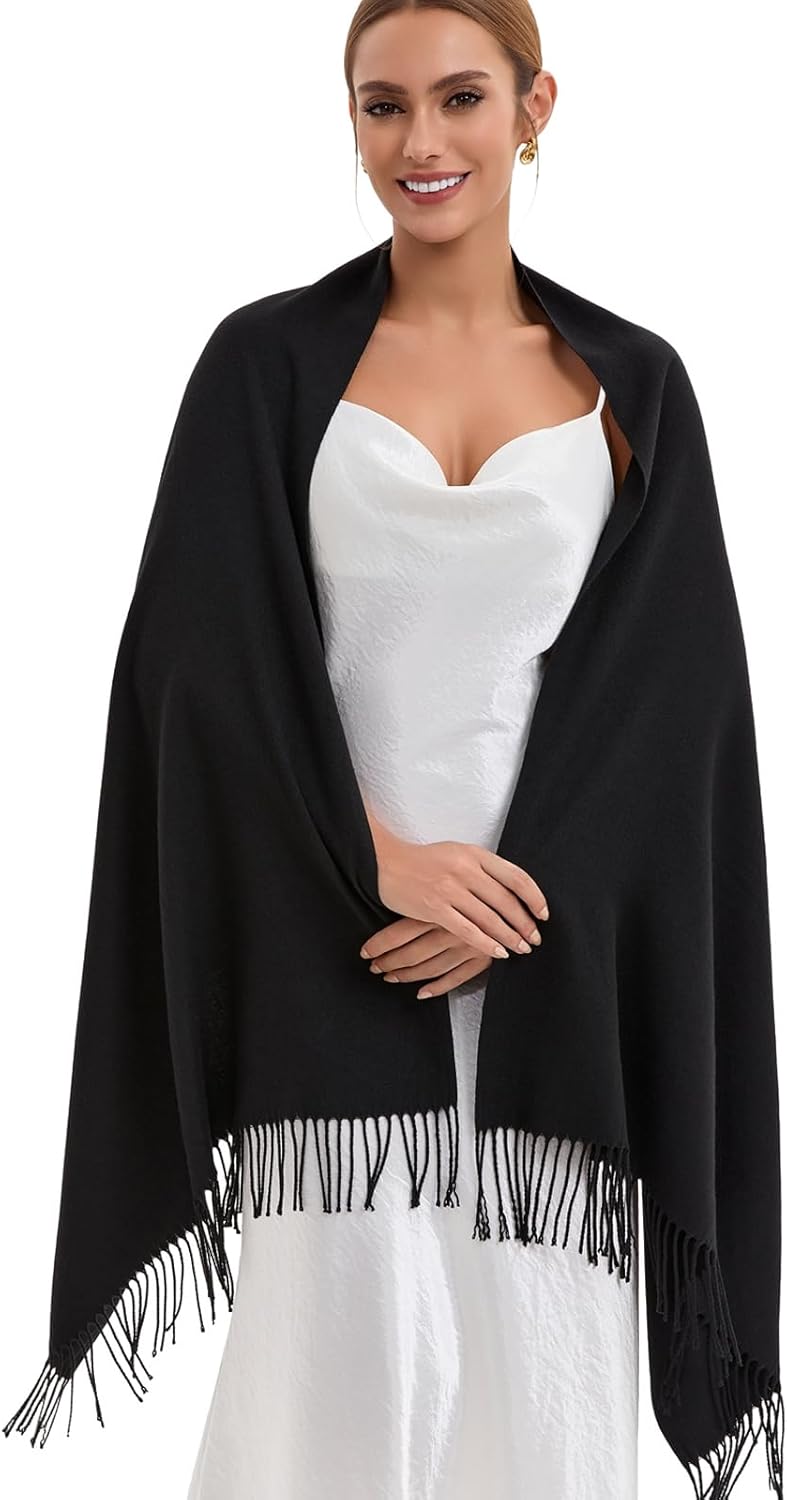 vimate Pashmina Scarf and Shawl - Soft Women Pashminas Wrap for Wedding Evening Party dresses - Image 3